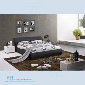 High Quality Soft Leather Bed of Bedroom Furniture (HW-KF302B)