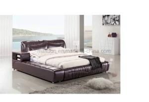 Bedroom Furniture Top Grade Leather Bed Soft Bed