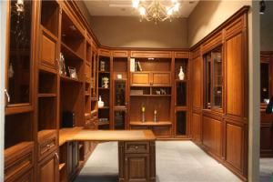 Living Room Cherry Wood Cabinet Set
