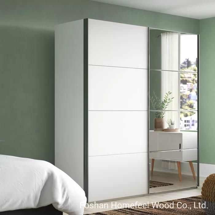 Fashion Home Furniture Wooden Wardrobe Sliding Door MDF Wooden Bedroom Closet (HF-WB78)