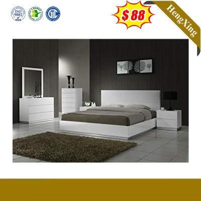 Wholesale Price White Color Living Room Furniture Wooden Bedroom Bed