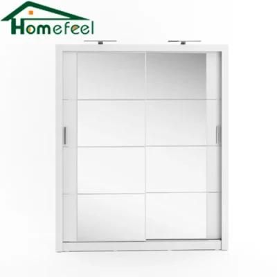 Quality Wooden Home Furniture Bedroom Sliding Mirror Door Wardrobe Wholesale