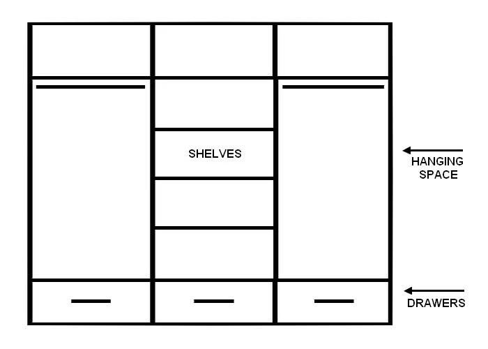 MDF Home Furniture Bedroom Wooden Wardrobe Sliding Door Design Closet (HF-WB72)