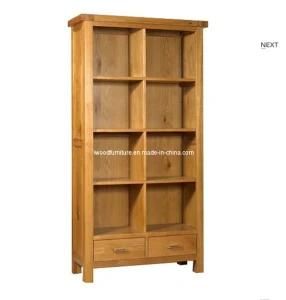 Oak Tall Bookcase with Two Drawers