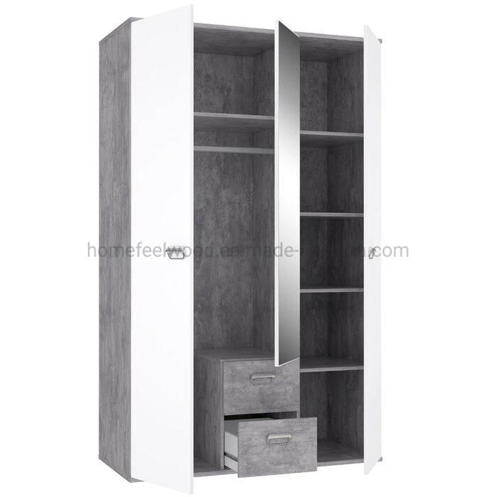 European Modern Design Wholesale Wooden Bedroom Closet Wardrobe (HF-WF210422)