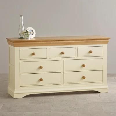 Painted White Oak Solid Wood 3+4 Drawer Chest