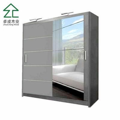 Al Frame MDF Core Sliding Door Wardrobe with Mirror