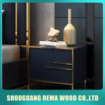 Retro Style Industrial Furniture Wood and Iron Bedside Table and Storage Cabinet for Living Room