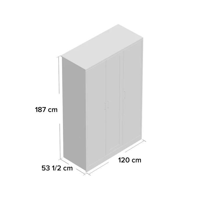 Modern Wholesale Simple 3 Door Wooden MDF Wardrobe (HF-WB04) Bedroom Furniture