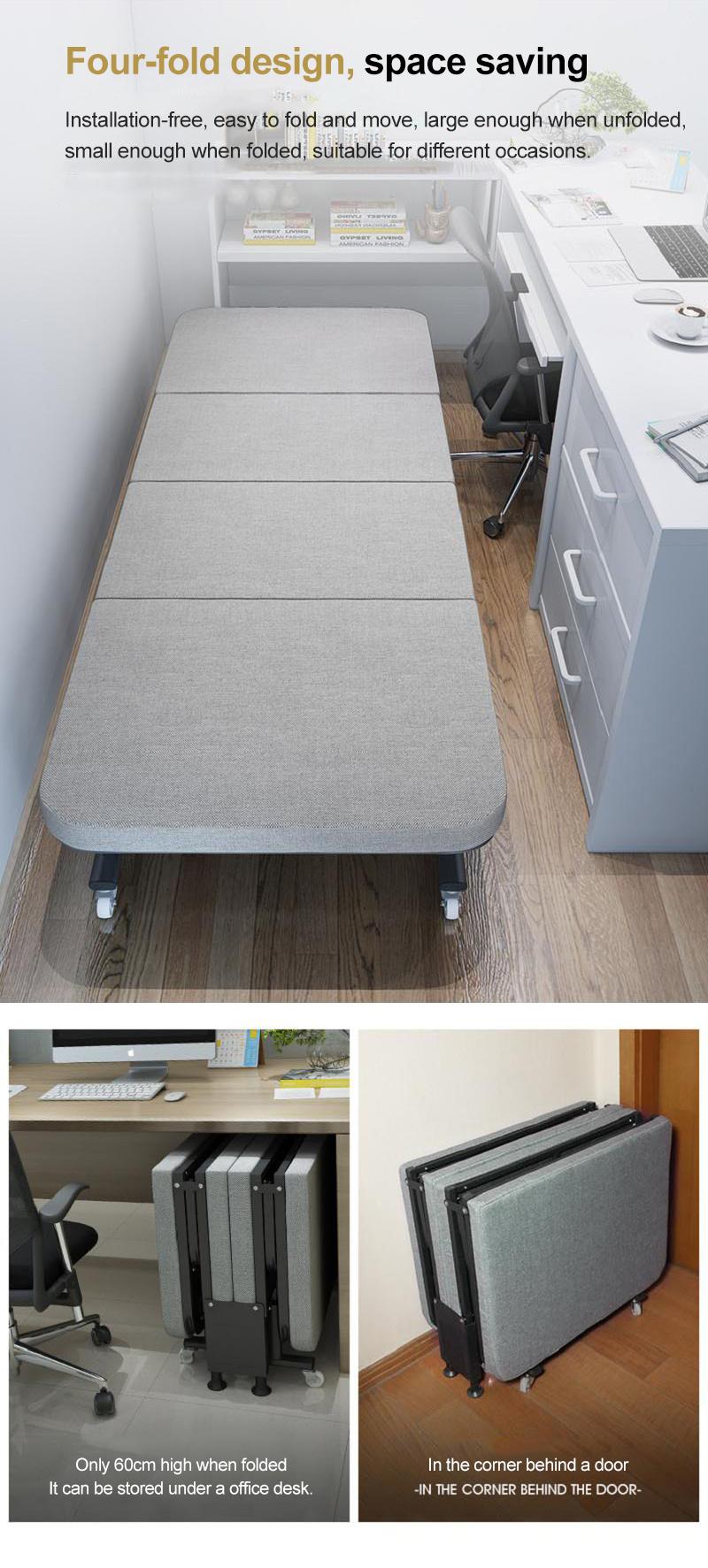 Best Selling Wholesale Folding Sleeping Bed Movable Multifunction Steel Furniture