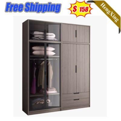 Competitive Price Wood Bedroom Furniture Swing Door Wardrobe