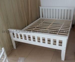 Wooden Bed Frame White Solid Pine for Adults, Kids, Teenagers