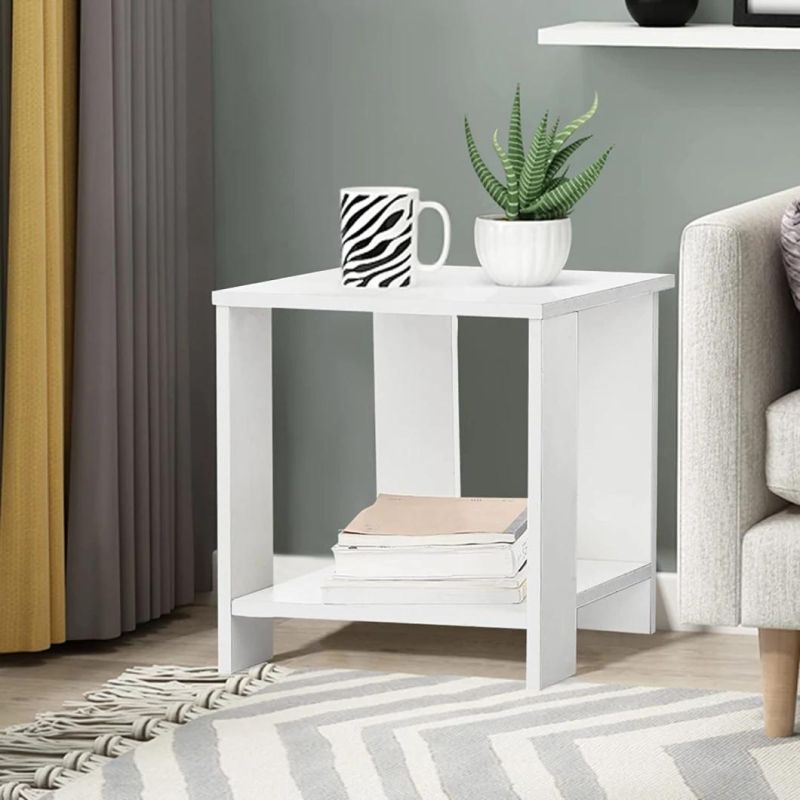 Modern White Bedside Table Nightstand for Living Room Bedroom