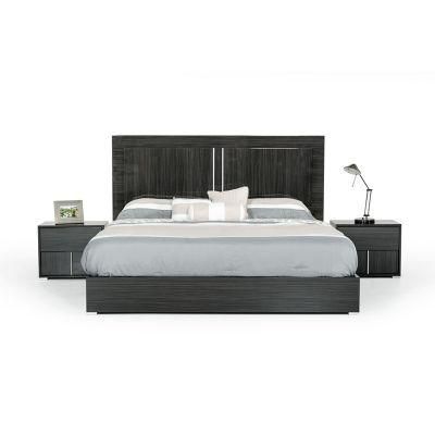 Nova Gray Platform Bedroom Bed for Hotel / House / Villa