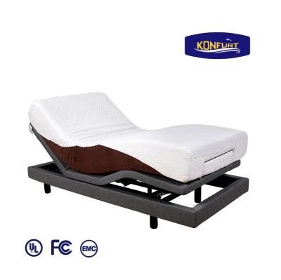 Luxury Electric Adjustable Massage Bed with Wallhugger Function