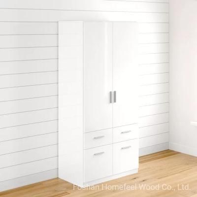 Hot Sales Furniture Simple Two Door Design Bedroom Wooden Wardrobe (HF-WB33)