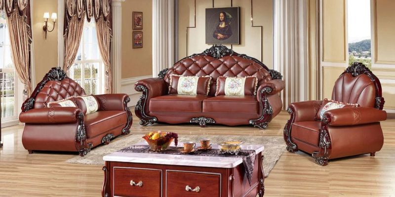 Product Name Light Luxury European Royal Style Customizable Fabric 1+2+3 Sofa Set