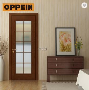 Oppein Solid Wooden Design Burma Price Teak Wood Carving Door