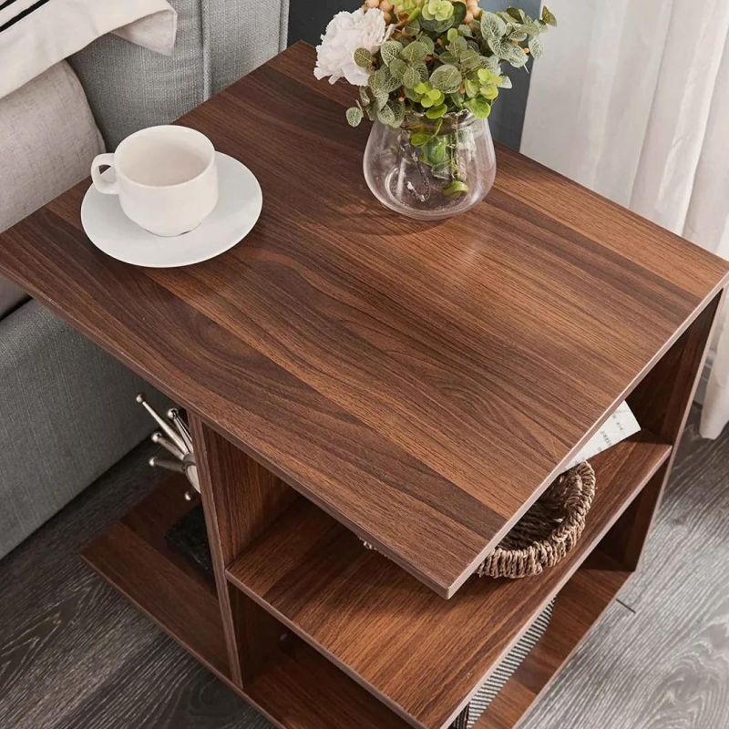 Most Popular Nightstand End Side Table Bedside Table with Rolling Wheels