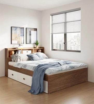 Nordic Modern Minimalist High Box Storage Bed