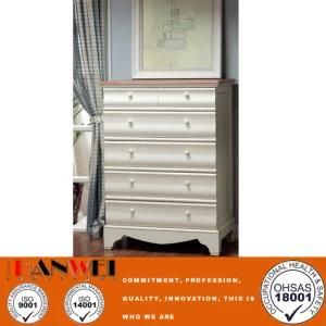 Wooden Furniture 5 Drawer White Chest
