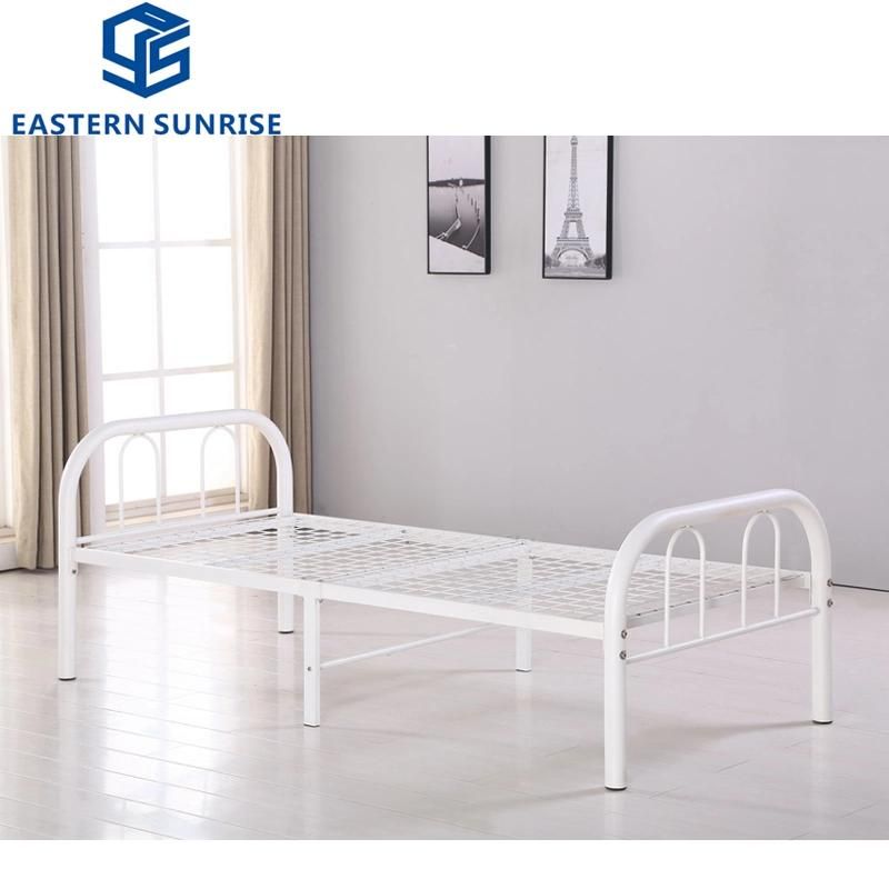 Wholesale Bedroom Furniture Metal Single Bed for Kids Adults