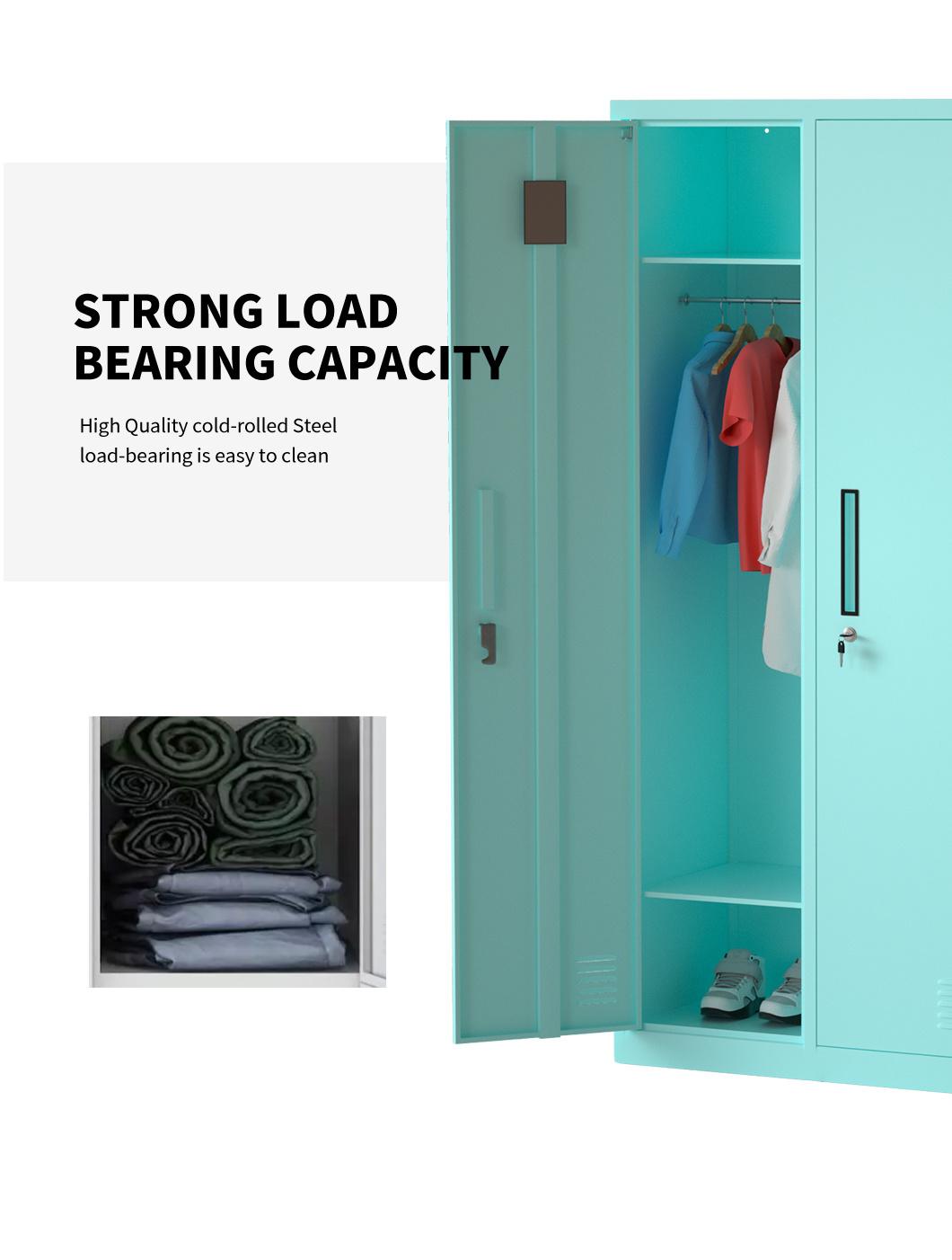 Double Door Steel Storage Cabinet Locker Metal Cloth Shoe Cabinet Storage Waterproof Outdoor Cabinet