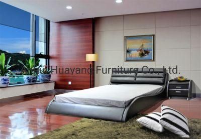 Huayang Bedroom Bed China Factory 2022 New Style Real Leather Bedroom King Bed