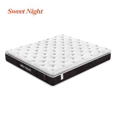 High Density Wadded Natural Latex Sponge King Hotel Compressed Memory Foam Bed Coil Bonnell Spring Mattress