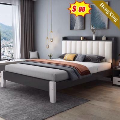 Modern Leather Headboard Wooden Bedroom Living Room Furniture Sofa Bunk Double King Durable Strong Bed