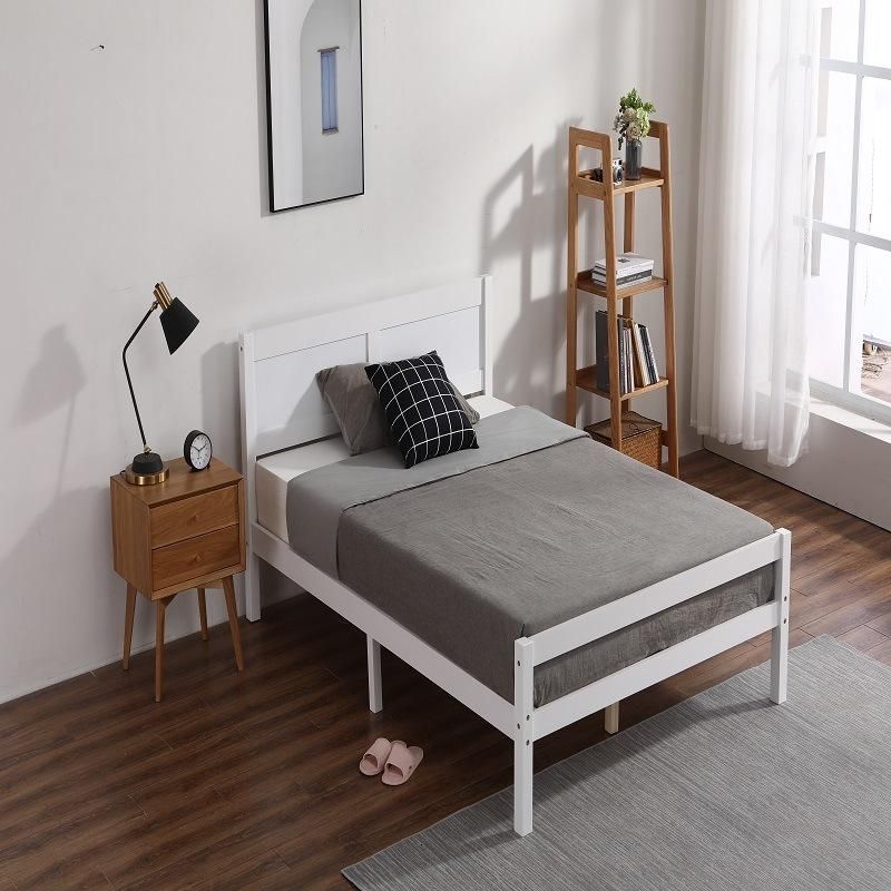 Modern Family Bedroom Single Double Universal Removable Solid Wood Bed