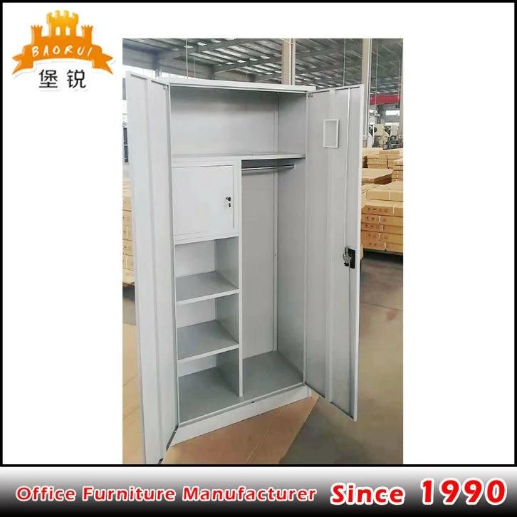 Fas-005 Chinese Knock Down Furniture Double Door Locker /Iron Clothe Almirah Designs with Price