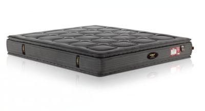 Pillow Top Knitted Fabric Black King Size Pocket Spring Mattress