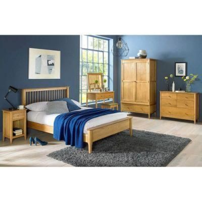 Bedroom Furniture Sets of Solid Oak Bed + 2 Bedsides