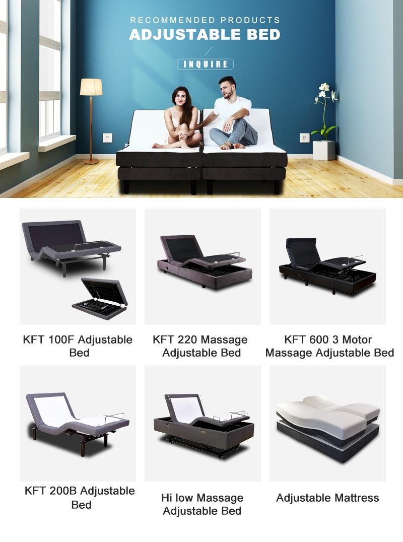 Modern Style Electric Adjustable with Memory Foam Mattress Massage Bed