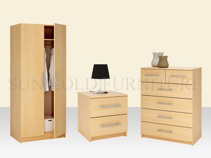 China Simple Style Wooden Wardrobe Bedroom Sets (SZ-WD028)