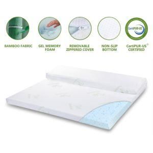 Bamboo Fabric Cooling Gel Memory Foam Topper