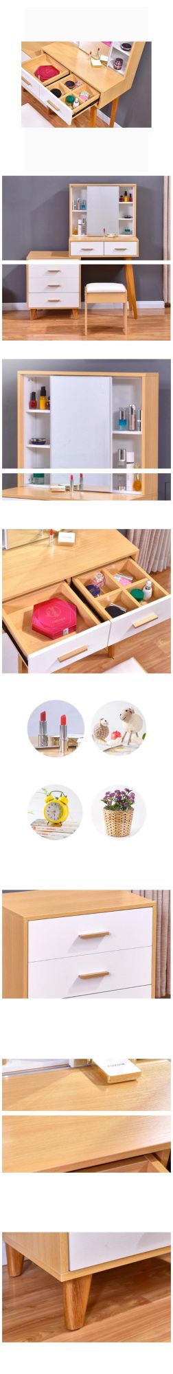 Nordic Dressing Table Bedroom Small Apartment Simple Modern Dressing Table Ins Wind Net Red Simple Dressing Table Economical 0023