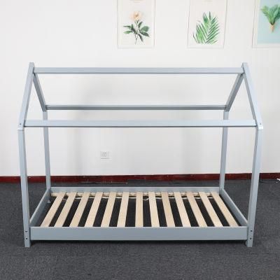 Eco-Friendly Nordic Wood Kids House Bed Frame for Baby Furniture