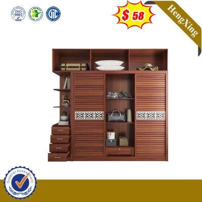 Cheap Wooden Clothes Designs Sliding Door Wardrobe in Bedroom Wall Closet