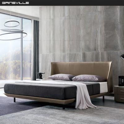 Top Seller Bedroom Furniture in Italy Style Leather Bed Gc1733
