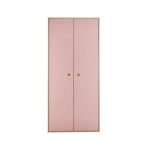 Moden Design Factory Price Pink Wooden Wardrobe with 2 Doors