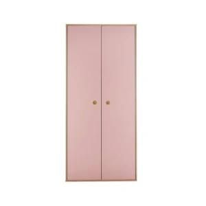 Moden Design Factory Price Pink Wooden Wardrobe with 2 Doors