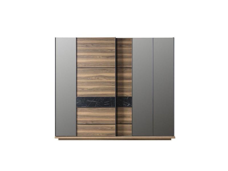 Nova Modern Simple Wood Veneer Bedroom Furniture Sets Melamine Finish Bedroom