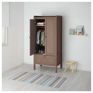 Factory Price High Quality Solid Wood Shaker Door Double Door Wardrobe Design