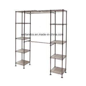 Expandable Garment Racks Closet Wardrobe Metal Double Hanging Clothes Storage Shelves