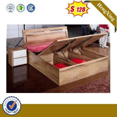 Modern Melamine Bedroom Home Furniture Hotel Wooden Bed (HX-WL010)
