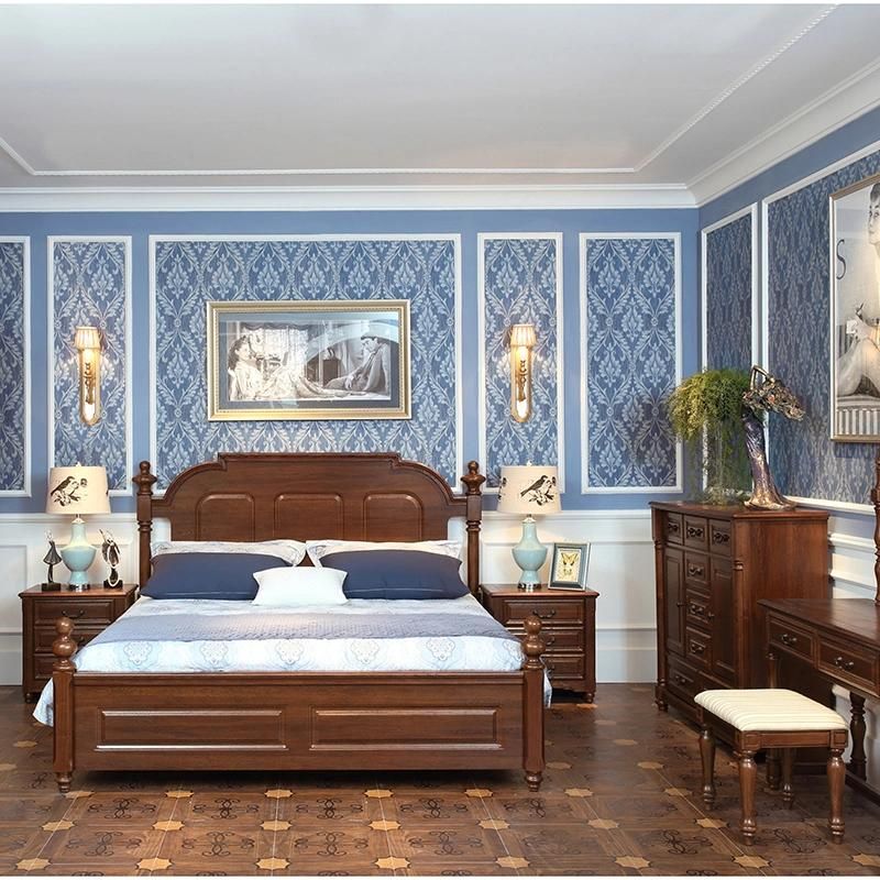 Home Furniture Solid Wood Bedroom Furniture Sets