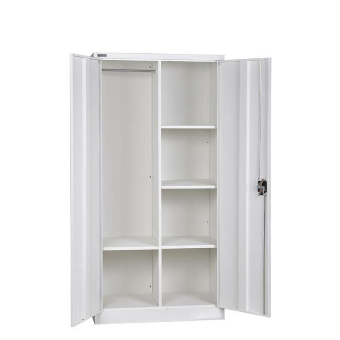 Double Swing Door Wardrobe Design Lockable Private Storage Metal Locker Office Furniture Cabinet