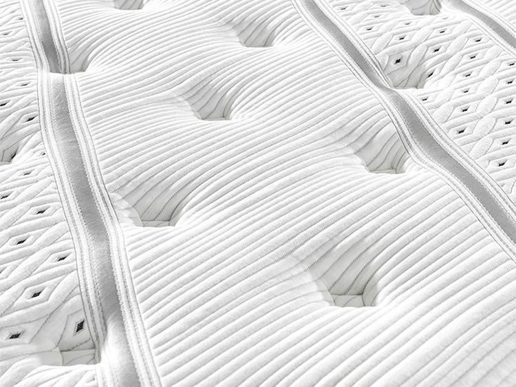 Euro Top Bamboo Pocket Spring Luxury King Size Coil Spring Bed Vaccuum Compressed Mattress